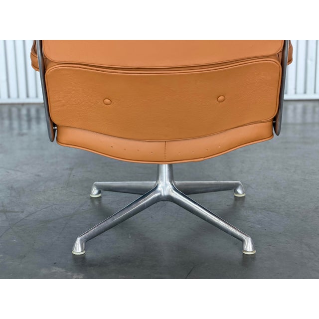 Tan Eames Time Life "Lobby" Chair - Caramel Leather - 1st Generation Model 675 Herman Miller For Sale - Image 8 of 11
