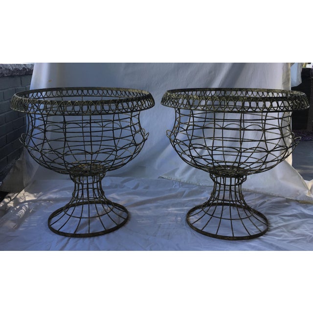 Aidan Gray French Wire Urns PlanterA Pair Chairish