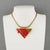 This stunning Lanvin Paris modernist pendant choker necklace features a serpentine gilded metal chain ornate with a...