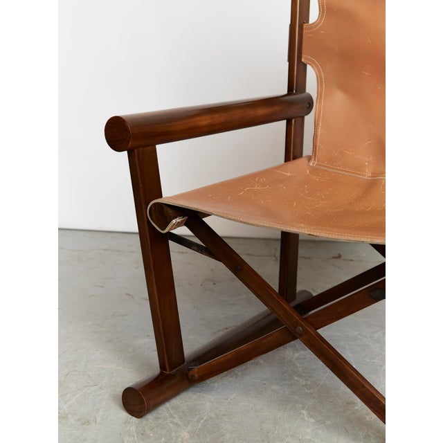 Brown Vintage PL 22 Folding Chair by Carlo Hauner & Martin Eisler for Oca, 1970s For Sale - Image 8 of 16