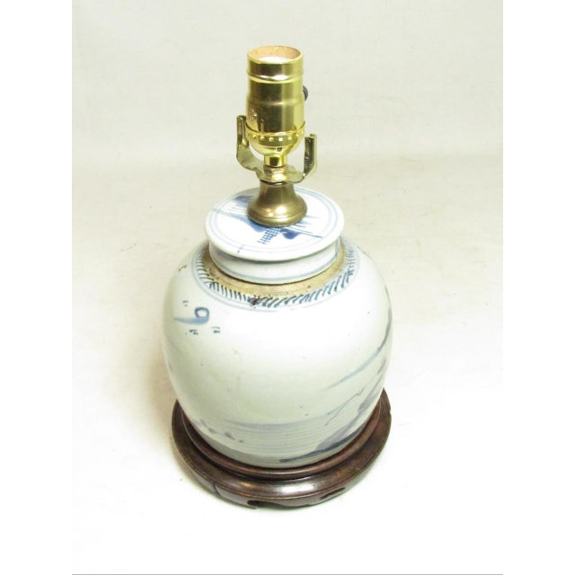 Antique Chinese Porcelain Ginger Jar Lamp For Sale In San Francisco - Image 6 of 13