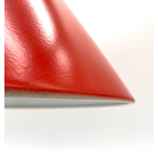Mid-Century Modern Vintage Red Pendant Light by Arne Jacobsen for Louis Poulsen, 1950s For Sale - Image 3 of 13