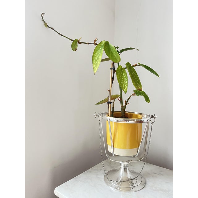 Metal Vintage Silver-Plated Tilt Bottle Holder by Gebrüder Hepp, 1950s For Sale - Image 7 of 10