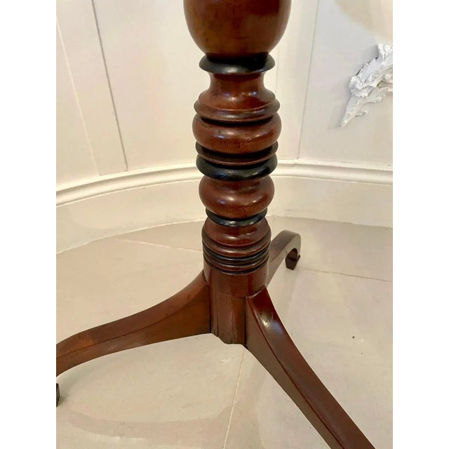 Gold Antique 18th Century George III Mahogany Lamp Table For Sale - Image 8 of 9