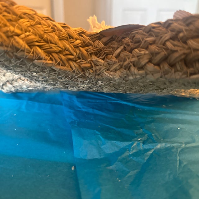 Starfish Woven Basket Filled With Seashells For Sale - Image 9 of 12