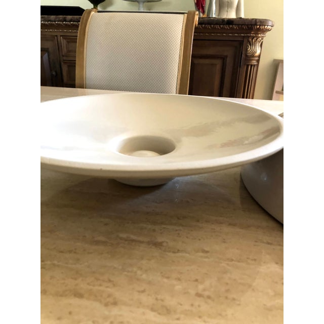 Pottery Barn Large Round Ceramic Bowl W/Lid Chairish