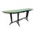 Italian Mid-Century Black Lacquered Wood and Green Glass Console, 1950s For Sale