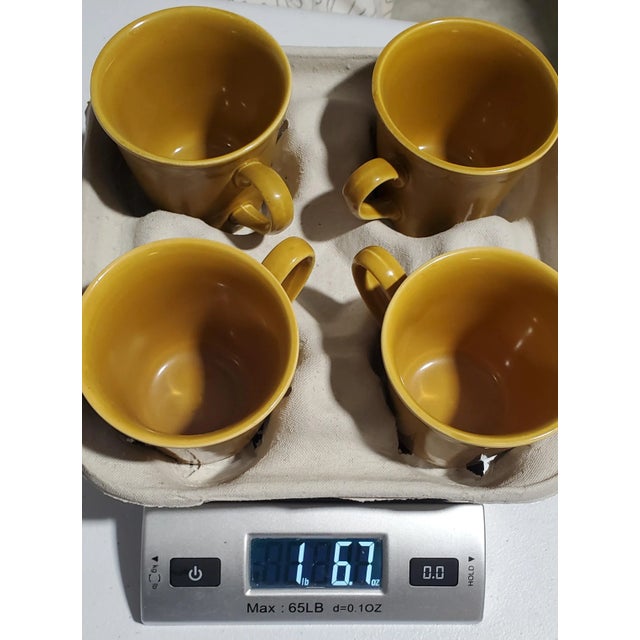 Ceramic Vintage Homer Laughlin Castilian Coventry Golden Harvest Coffee Tea Mugs- Set of 4 For Sale - Image 7 of 7
