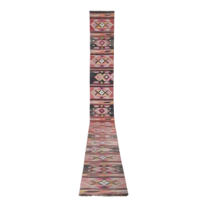 1960s Turkish Stair Kilim Runner 2'4'' X 22'11''