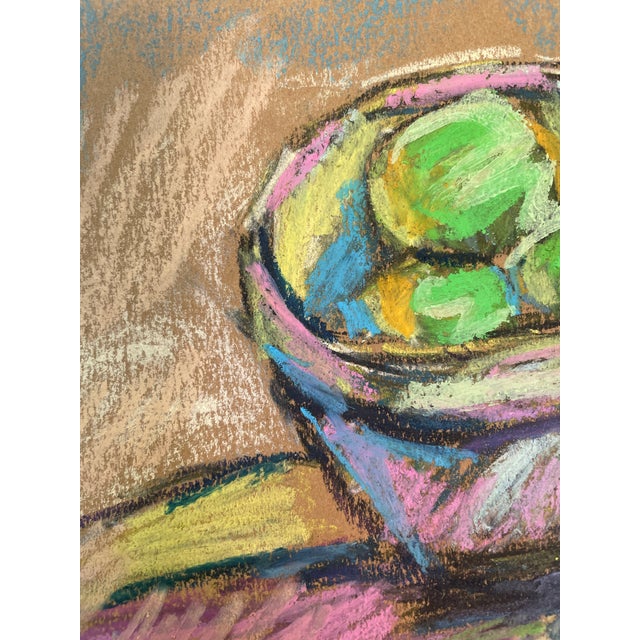 2020s “Love Limes” Original Oil Pastel by Cindy Carrillo on Tan Strathmore Paper For Sale - Image 5 of 6