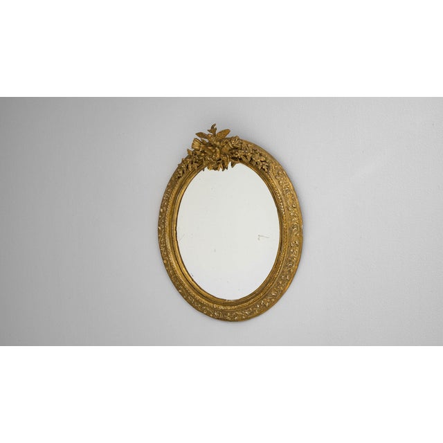 Gold 19th Century France Gold Wood Mirror For Sale - Image 8 of 10