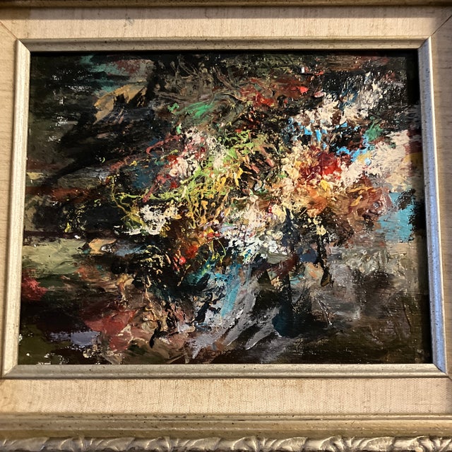 Original 8 x 10 painting on canvas board unsigned Overall size with vintage frame with aged linen liner is 16 x 18 Check...