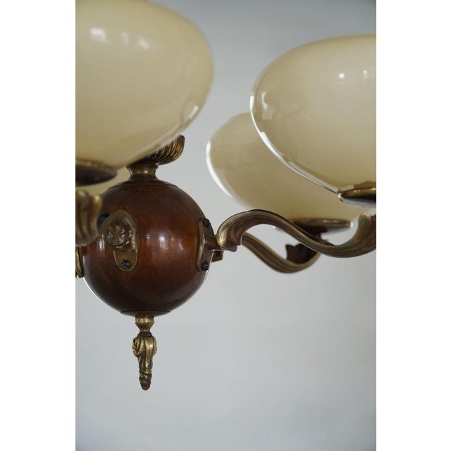 5 Arm Chandelier Model 1386/5 attributed to Paavo Tynell for Taito, Finland, 1930s For Sale - Image 14 of 15