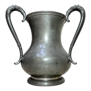Antique 1904 Engraved Middlebrook Pewter Golf Tournament 3 Handle Trophy Vase