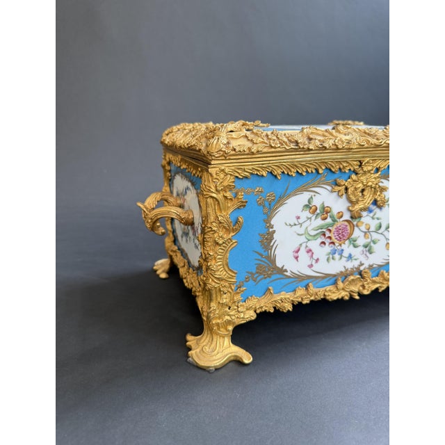 19th Century Porcelain and Gilt Bronze Casket, France For Sale - Image 6 of 18