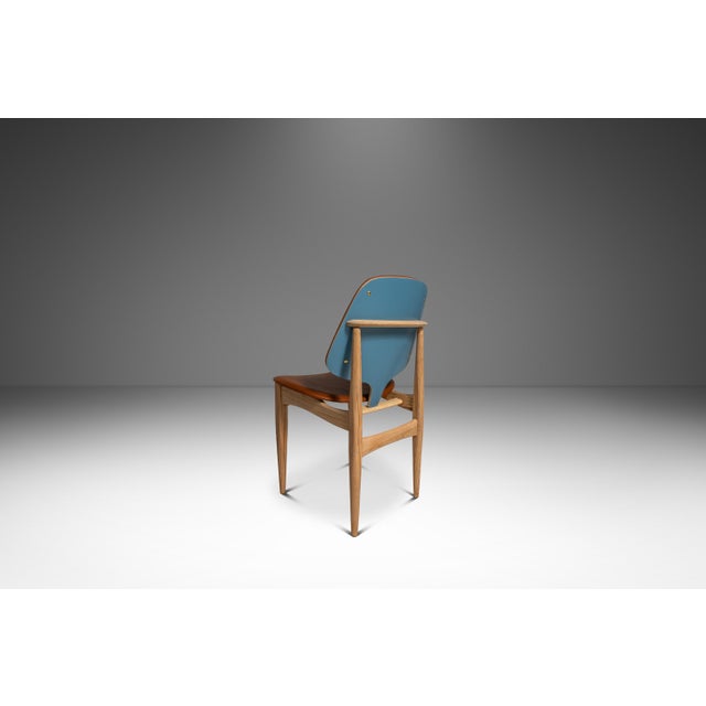 Rare Set of Four (4) Mid-Century Modern Multi-Colored Dining Chairs by Elliots of Newbury After Arne Vodder, England, C. 1960's For Sale - Image 15 of 15