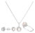 10K White Gold Pearl 2 3/4 Cttw with Diamond 3/8 Cttw Halo Jewelry Set (Earrings, Pendant & Ring) For Sale