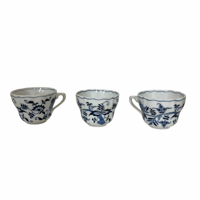 Mid 20th Century Blue Danube Coffee Cups, Japan - Set of 3 For Sale - Image 6 of 7
