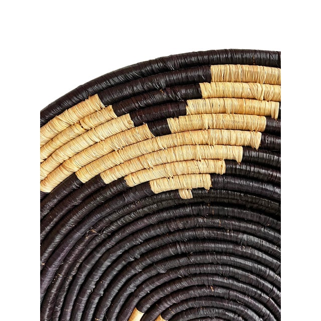 Tribal Vintage Basket Weave Plate Modern Tribal Wall Art Mali For Sale - Image 3 of 3
