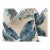 Mid-Century Modern Brunschwig and Fils “Martil Emb” in Blue Embroidered Pillow - A 22" Pair For Sale - Image 3 of 4