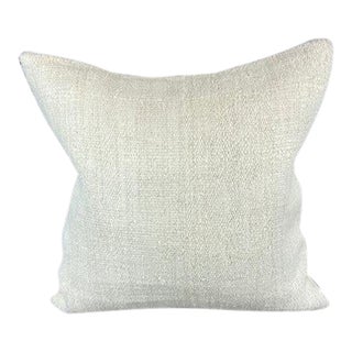 20 x 20 Hemp Pillow Turkish Cushion Natural Grayish White Pillow Cushion Cover For Sale