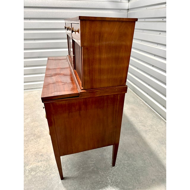 Early 19th Century American Federal Period Mahogany Secretary Chest With Eagle Inlay, New England For Sale - Image 12 of 17