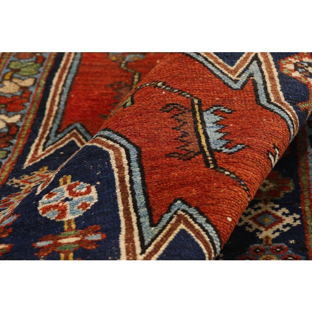 Late 19th Century Persian Mazlaghan Hamadan Rug, 04'01 X 05'10 For Sale In Dallas - Image 6 of 10