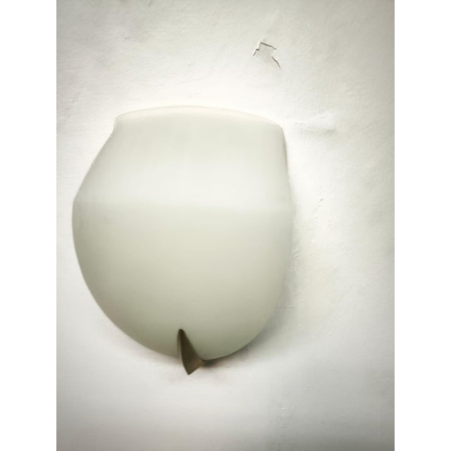 Rationalist Wall Light in White Glass, 1940s For Sale - Image 11 of 16