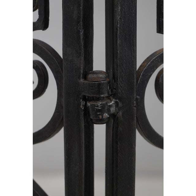 Traditional Maitland Smith Wrought Iron & Bronze Room Divider Screen For Sale - Image 3 of 14
