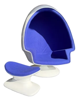 Mid Century Modern Alpha Egg Chair & Otto