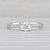 Modern 0.40ctw Round Diamond Engagement Ring 18k White Gold Small Size 3 For Sale - Image 3 of 7