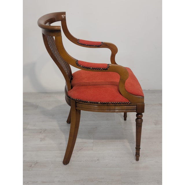 Biedermeier Armchair with Raffia, 1950s For Sale - Image 9 of 15