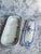 Victorian transferware toothbrush box in a striking blue and white floral design. A lovely example of 19th-century...