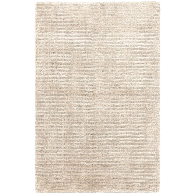 Dash & Albert by Annie Selke Cut Stripe Ivory Hand Knotted Viscose/Wool Rug, 2'6" x 8' For Sale In Boston - Image 6 of 6