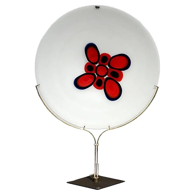Siena Murano Glass Plate by Bruno Gambone for VeArt, 1970s For Sale