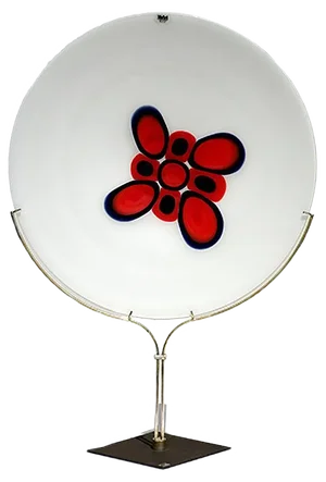 Siena Murano Glass Plate by Bruno Gambone for VeArt, 1970s