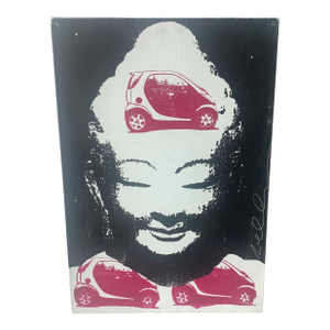 Smart Buddha Pop Painting by anDrew (Andrew) Wellman 2004