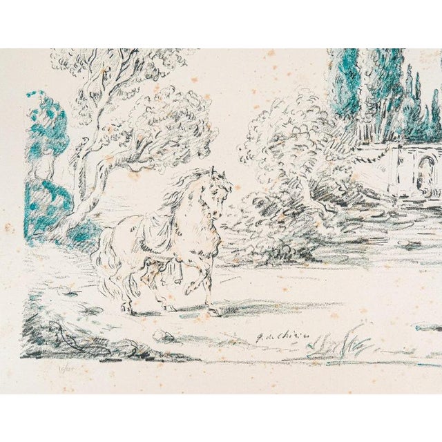 De Chirico, Horse at Villa Falconieri, Lithograph For Sale - Image 10 of 14