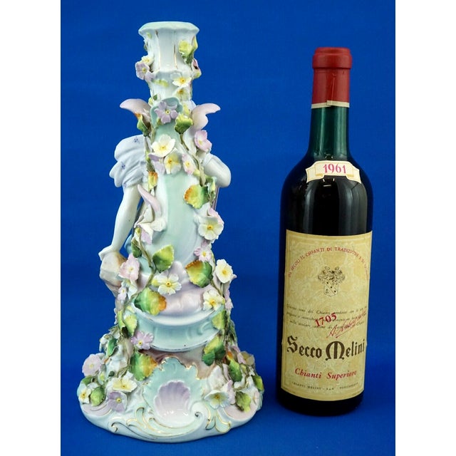 1920s Vintage Porcelain Candelabra with Book and Flowers by Plaue, 1920s For Sale - Image 5 of 18