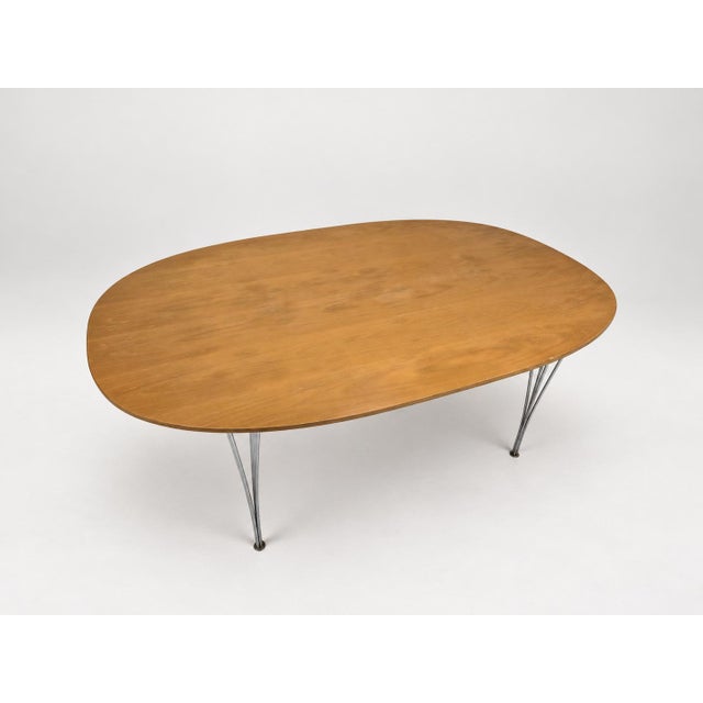 Fritz Hansen Superellipse Dining Table by Bruno Mathsson and Piet Hein for Fritz Hansen For Sale - Image 4 of 12