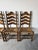 Vintage French Country Style Tall Ladder Back Rush Seat Dining Chairs – Set of 4 For Sale - Image 4 of 18