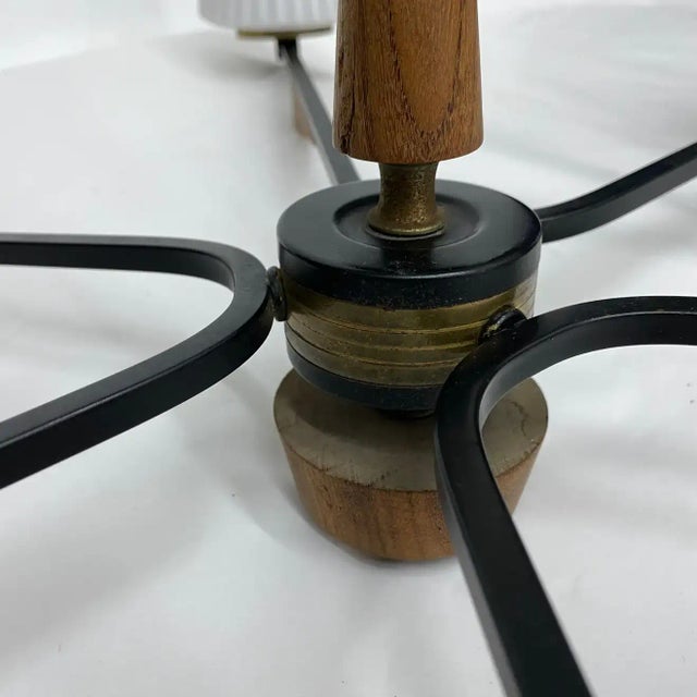 White 1960s Mid-Century Modern Stilnovo Style Italian Chandelier For Sale - Image 8 of 13