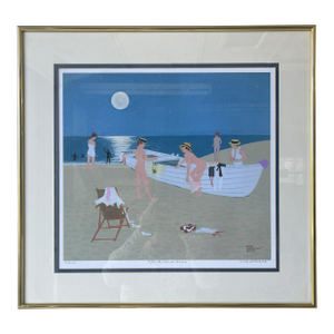 Framed Limited Edition Print - Beach Scene by Dick Lee