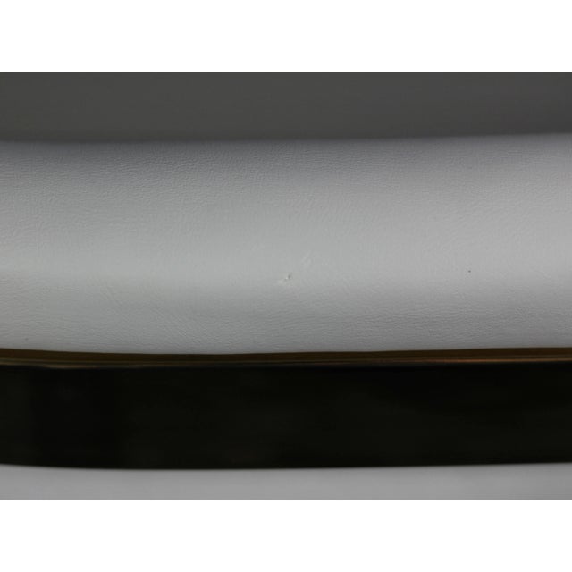 Pair of Leather and Brass Jaime Arm Chairs by Artistic Frame For Sale - Image 12 of 12