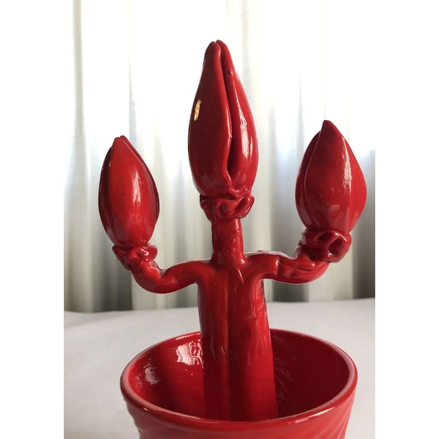 Italian Red Murano Glass Cacti by Napoleone Martinuzzi for Pauly & C. Venezia, 1970s, Set of 2 For Sale - Image 3 of 13