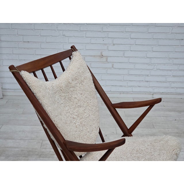 1960s Vintage Danish Rocking Chair by Frank Reenskaug for Bramin, 1960s For Sale - Image 5 of 18