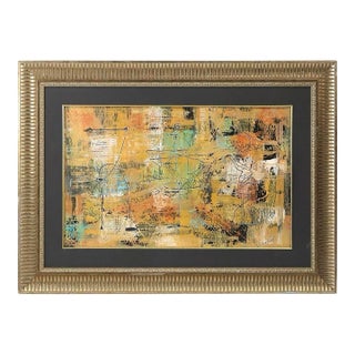 Large 20th Century Contemporary Abstract Oil Painting Sakelson 44 X 32 For Sale