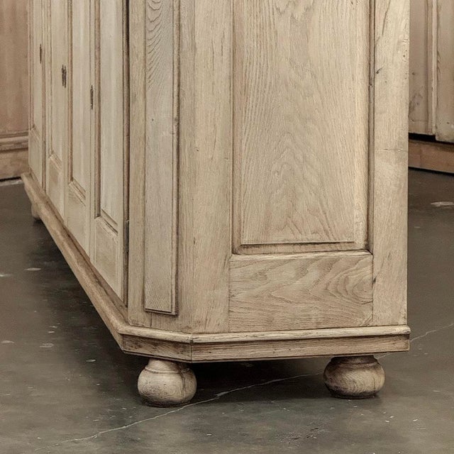 Antique Rustic European Stripped Oak Buffet ~ Credenza For Sale - Image 12 of 18
