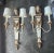 Italian Egyptian Revival Carved Wood Pharoah 2 Arm Sconces sold as found showing normal signs of wear commensurate with...