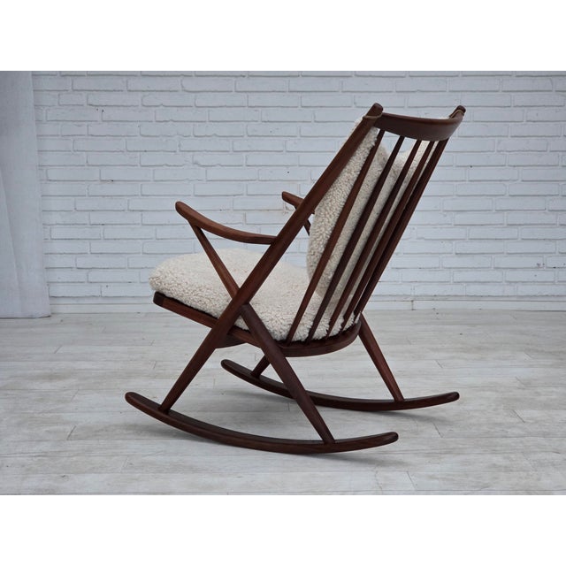 Vintage Danish Rocking Chair by Frank Reenskaug for Bramin, 1960s For Sale - Image 15 of 18